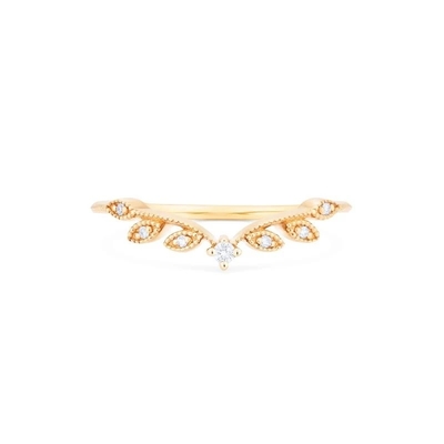 Bijoux d'or jaune de Diamond Wedding Unique Engagement Rings 14K