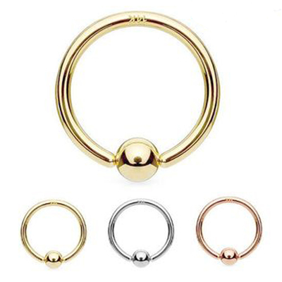 Lèvres perçantes de Ring Hoop Cartilage Nose Eyebrow de mamelon d'or des bijoux 14K