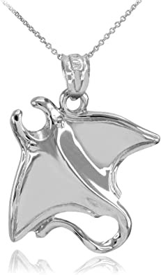 L'amende 925 Sterling Silver Sting Ray Bead charme le collier pendant