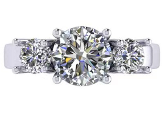 La couleur d'or blanc de bijoux d'or massif de la coupe ronde 14k a plaqué 2.21g le poids 8.4×5.05mm