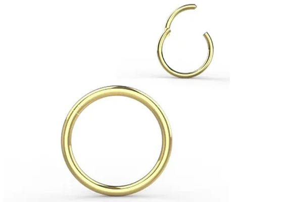 Dimension perçante articulée du classique 6-12mm de nez d'or du segment 18K