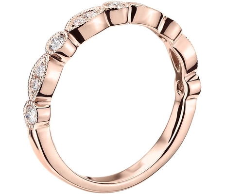 Rose Gold Jewelry 14K Diamond Engagement Ring Round Cut naturel