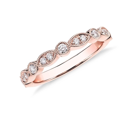 Rose Gold Jewelry 14K Diamond Engagement Ring Round Cut naturel
