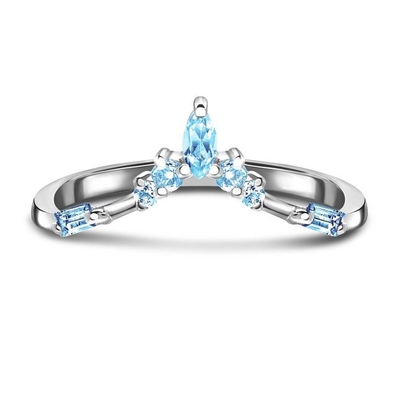 9K / or blanc naturel de 10K/14K/18K Emerald Cut Diamond Engagement Ring