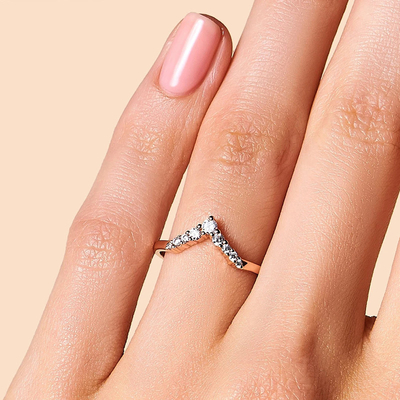 Célébrité Diamond Engagement Rings For Women, 14K Rose Real Diamond Jewellery