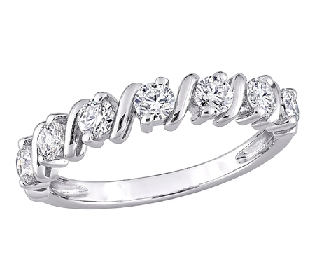 coupe brillante ronde vrai Diamond Moissanite Engagement Ring White véritable de 7Pcs 3mm