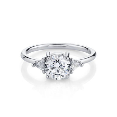 RD 4mm Diamond Ring naturel rond, griffe plaçant l'alliance de l'or 18k