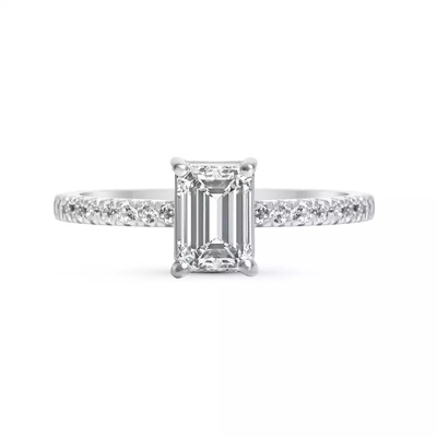 Or massif Diamond Engagement Ring, 14K/18K or développé par laboratoire Diamond Ring