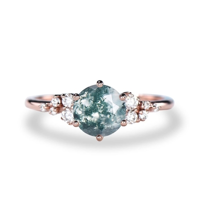 La feuille ouverte de 925 Sterling Silver Marquise Shape Jade Aventurine sonne les cadeaux uniques d'Olive Leaf Rings Handmade Jewelry pour l'OE