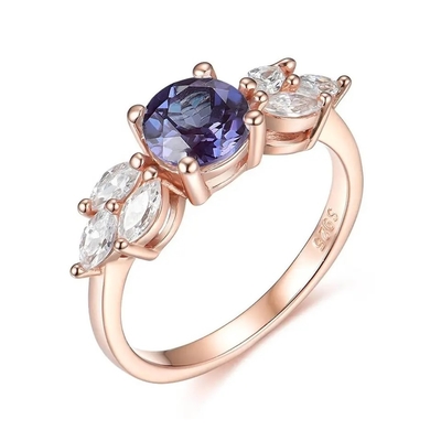 Femmes 925 Sterling Silver Natural Blue Moonstone Ring Moonstone Jewelry Design
