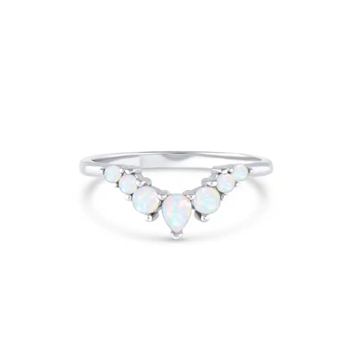 925 anneaux précieux véritables élégants antiques argentés d'Opal Promise Engagement Wedding Anniversary