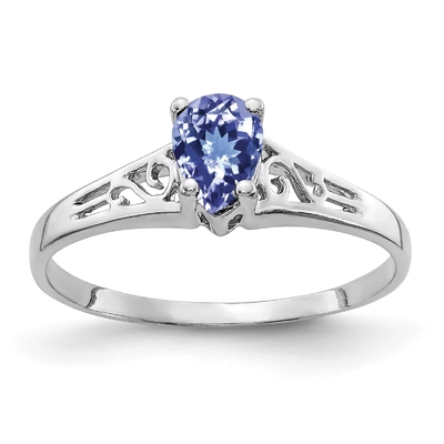 Le coussin naturel de 2 ct a coupé l'anneau de cocktail de Tanzanite en or blanc de Ring In 18K d'engagement de Sterling Silver