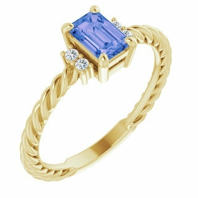 Carat Tanzanite 0,925 accents blancs de Sterling Silver Ring Jewelry With CZ