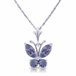 Collier pendant CZ Sterling SilverI 14K de Tanzanite de coeur naturel d'infini