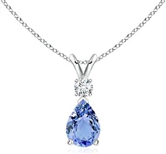 3,12 carat Tanzanite véritable et topaze blanche collier 925 Sterling Silver de 3 morceaux