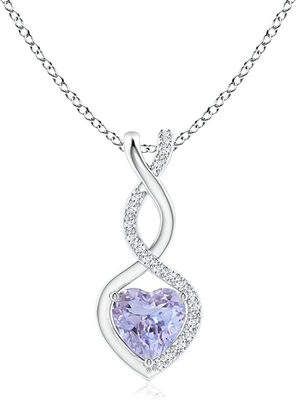 3,12 carat Tanzanite véritable et topaze blanche collier 925 Sterling Silver de 3 morceaux