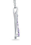 1/3 ct. t.w. Collier pendant de voyage de l'améthyste 7-Stone en Sterling Silver