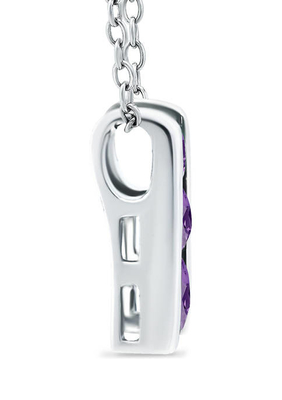 3/8 ct. t.w. Collier pendant d'échelle de l'améthyste 3-Stone en Sterling Silver