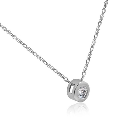 Collier pendant impérial de 1/6Ct TDW CZ 10k Rose Gold Round Diamond Halo