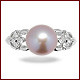 Melinda un engagement cultivé d'eau douce Ring For Women de perle