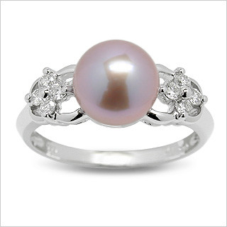 Melinda un engagement cultivé d'eau douce Ring For Women de perle