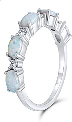 Le petit micro de pierre gemme pavent le halo de la CZ a créé Opal Ring Pear Shape Teardrop blanc