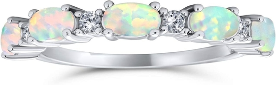 Le petit micro de pierre gemme pavent le halo de la CZ a créé Opal Ring Pear Shape Teardrop blanc
