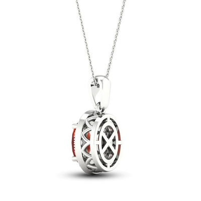 Le laboratoire citrin naturel a créé l'or blanc blanc 18&quot; de Sapphire Necklace 10K