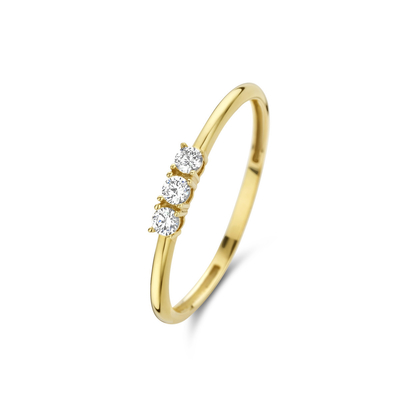 Or Ring With Zir Conia de Monte Napoleone Stella 9K