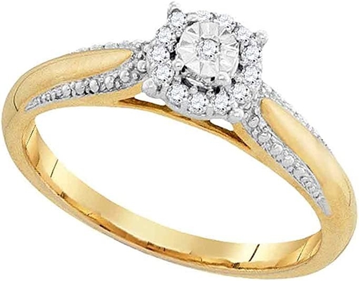 Or de jaune de l'anneau 18K des femmes d'engagement de solitaire de Moissanite de coeur