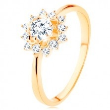 Willow Diamond Engagement Ring (1/8 Ct. La TW.) Avec de l'or 9K