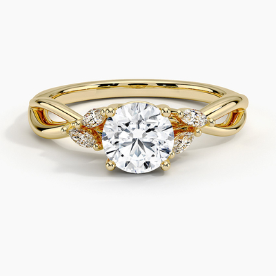Willow Diamond Engagement Ring (1/8 Ct. La TW.) Avec de l'or 9K