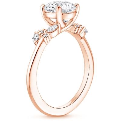 Rose Gold Arden Diamond Engagement Ring With 0,75 diamants ronds de carat