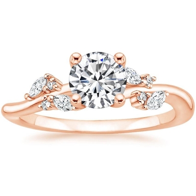 Rose Gold Arden Diamond Engagement Ring With 0,75 diamants ronds de carat
