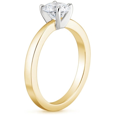 Petit engagement Ring With de solitaire de chandelle 0,75 diamants ronds de carat