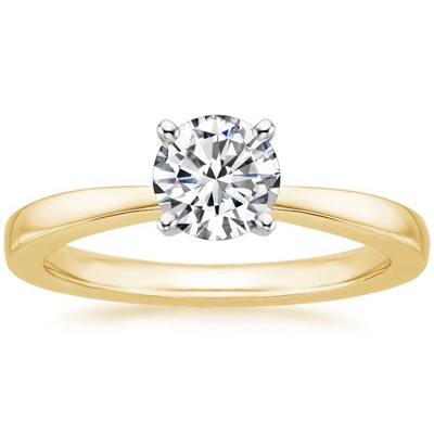 Willow Diamond Engagement Ring Luxe 1/4 Ct. La TW. Avec le coeur de l'or 9K