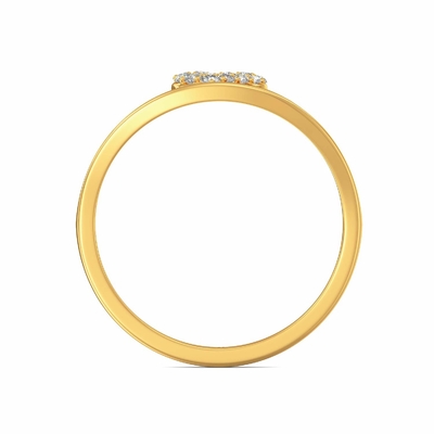 Anneau d'or jaune de Joyalukkas 9K, coeur Diamond Engagement Ring de filles