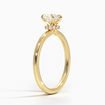 Halo caché par Diamond Elegant Engagement Ring Features secret de halo