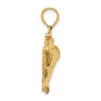 bijoux fins de vie marine pendante de poissons de collier de charme de dauphin de l'or 10k jaune pour des cadeaux de femmes pour elle