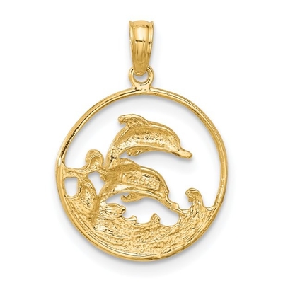 Carat en collier léger jaune 18 de chaîne de corde d'or jaune de Tuna Fish Pendant Charm With 14K d'or jaune des carats 10K