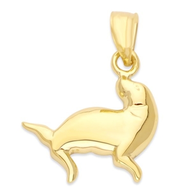 pendant de joint de l'or 14k, bijoux de vie marine, cadeau animal d'esprit pour elle avec la chaîne de 20 pouces