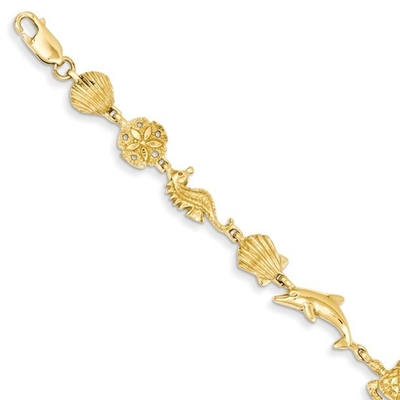La vie Bolo Bracelet de Ross-Simons Three-Tone Sterling Silver Sea
