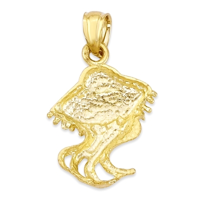 pendant de méduses de l'or 14k pour le collier, bijoux animaux d'esprit, cadeaux de vie marine pour elle avec la chaîne de 20 pouces