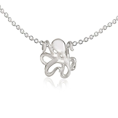 Colliers miniatures de poulpe pour les bijoux argentés sterling de poulpe de femmes pour des femmes, bijoux de vie marine, cadeaux de poulpe