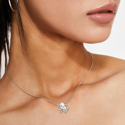 Colliers miniatures de poulpe pour les bijoux argentés sterling de poulpe de femmes pour des femmes, bijoux de vie marine, cadeaux de poulpe