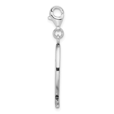 Carat dans les carats Sterling Silver Polished Finish Enameled avec le pendant de charme de poissons d'Ichthus de graine de moutarde