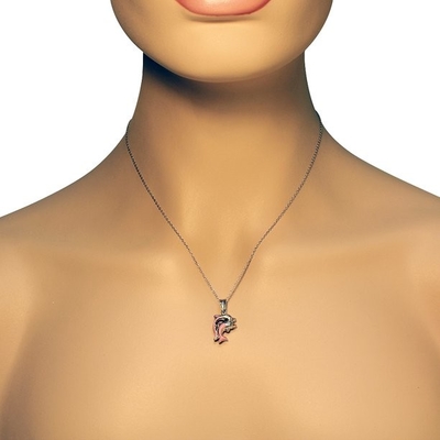 Bijoux fins de vie marine pendante de collier de charme de 925 poissons de Sterling Silver Lobster Clasp Enameled pour des cadeaux de femmes pour elle