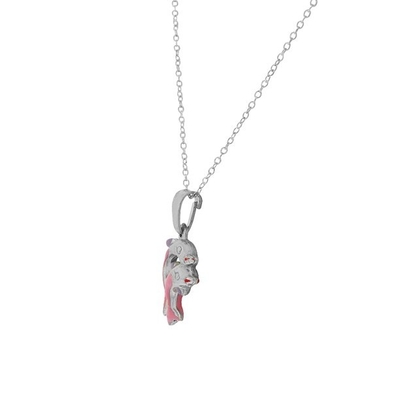 925 que Sterling Silver 3D émaillent deux dauphins couplent le collier pendant de charme