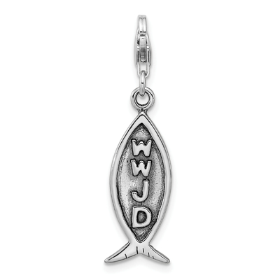 Bijoux fins de vie marine pendante de collier de charme de 925 poissons de Sterling Silver Lobster Clasp Enameled pour des cadeaux de femmes pour elle