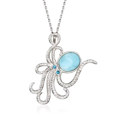 Pendant en verre d'étoiles de mer de Murano d'Italien en or 18kt au-dessus de Sterling